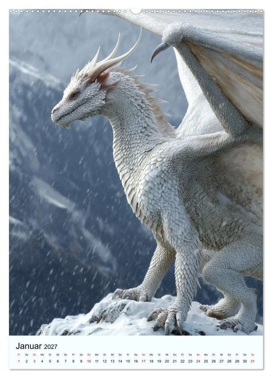 Bild: 9783516854381 | Drachen Kalender - ein Jahr mit mystischen Fabelwesen (hochwertiger...