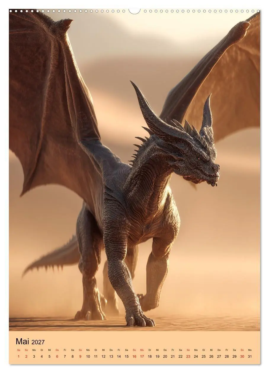 Bild: 9783516854381 | Drachen Kalender - ein Jahr mit mystischen Fabelwesen (hochwertiger...