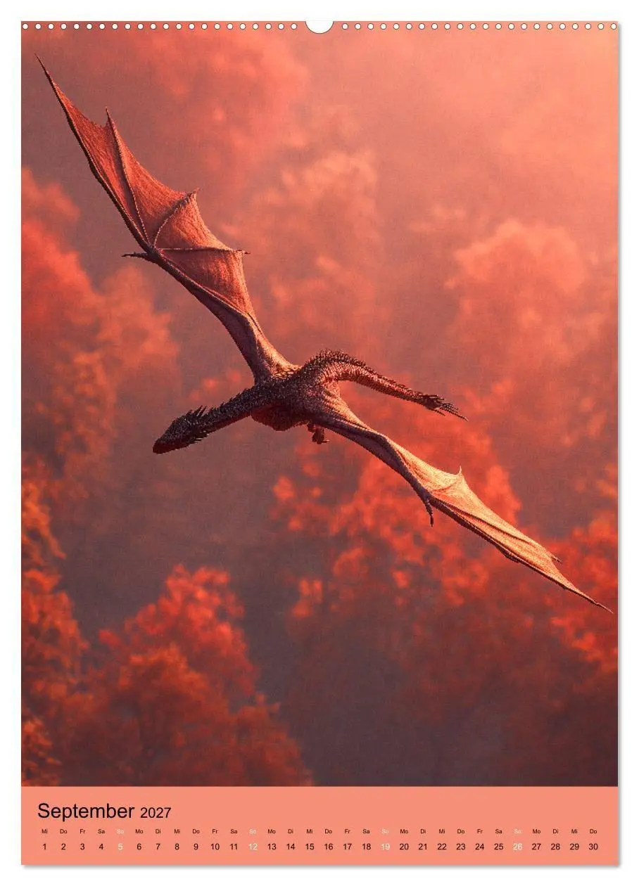 Bild: 9783516854381 | Drachen Kalender - ein Jahr mit mystischen Fabelwesen (hochwertiger...