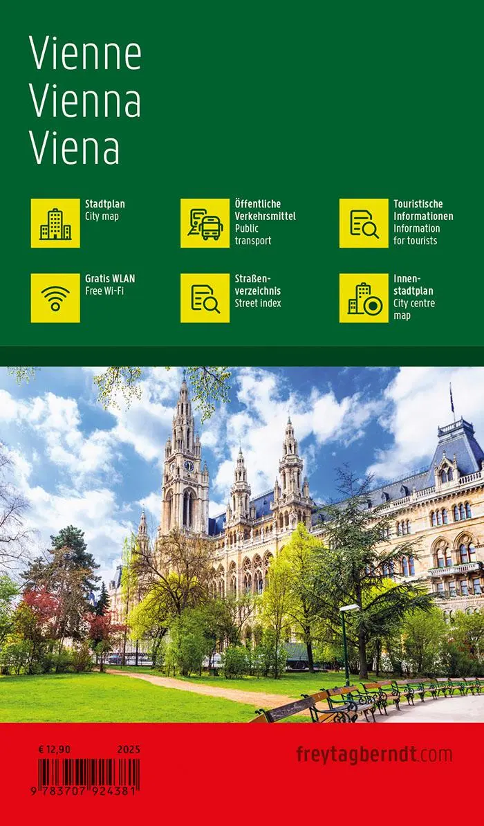 Rückseite: 9783707924381 | Wien, Taschenatlas 1:20.000, freytag &amp; berndt | Freytag &amp; Berndt