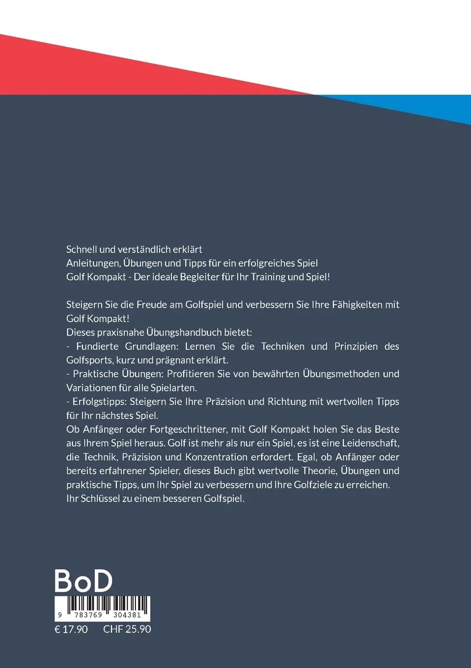 Rückseite: 9783769304381 | Golf Kompakt | Lutz Schwalbach | Taschenbuch | 68 S. | Deutsch | 2025