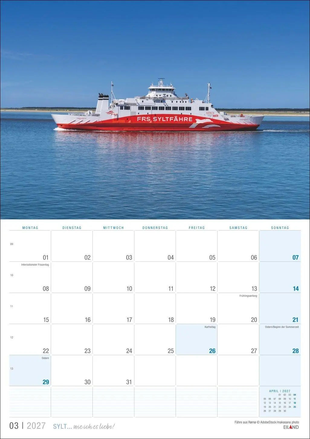 Bild: 9783964024381 | Sylt ... wie ich es liebe Kalender 2027 | Eiland | Kalender | 13 S.