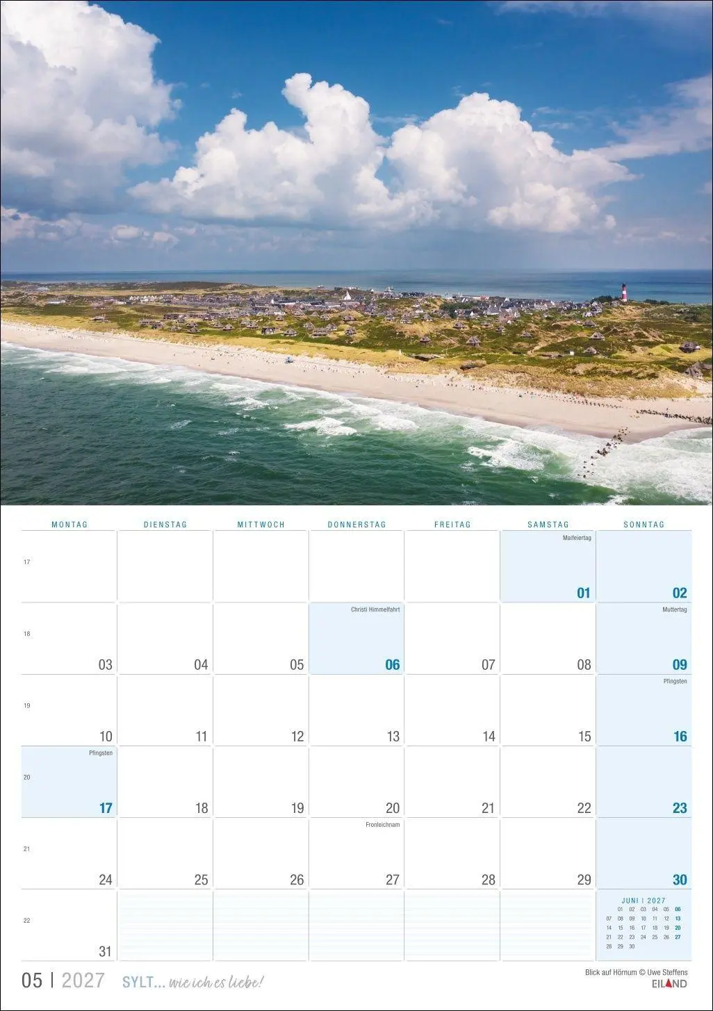 Bild: 9783964024381 | Sylt ... wie ich es liebe Kalender 2027 | Eiland | Kalender | 13 S.