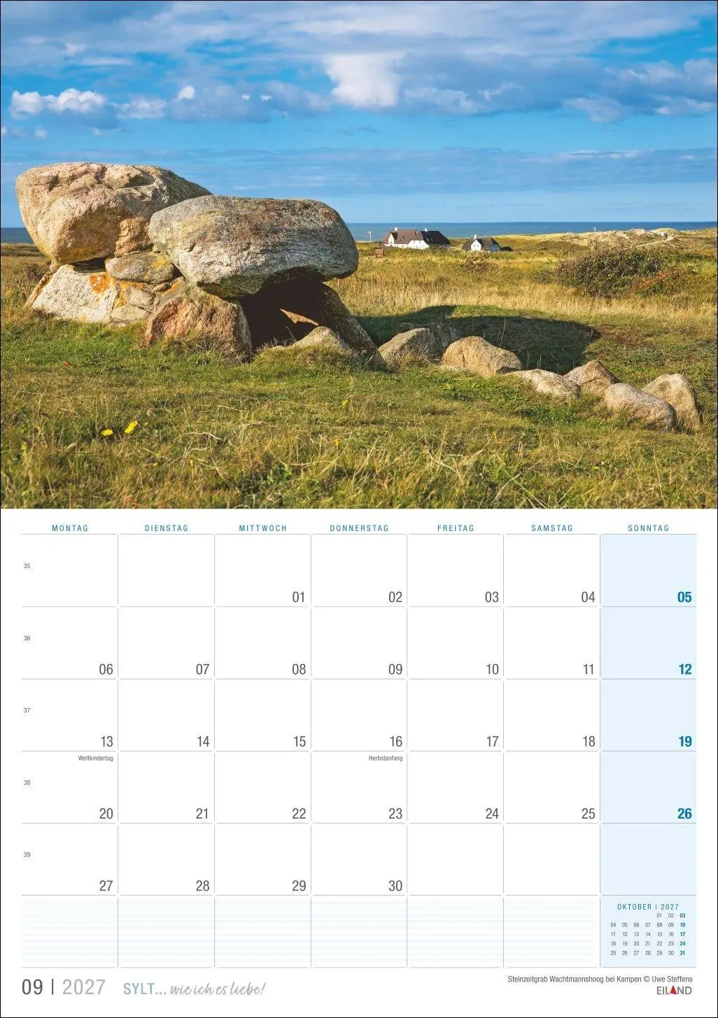 Bild: 9783964024381 | Sylt ... wie ich es liebe Kalender 2027 | Eiland | Kalender | 13 S.
