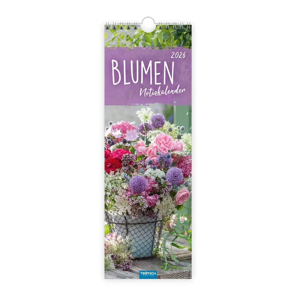 Cover: 9783988024381 | Trötsch Streifenkalender Blumen 2026 Notizkalender | KG | Kalender