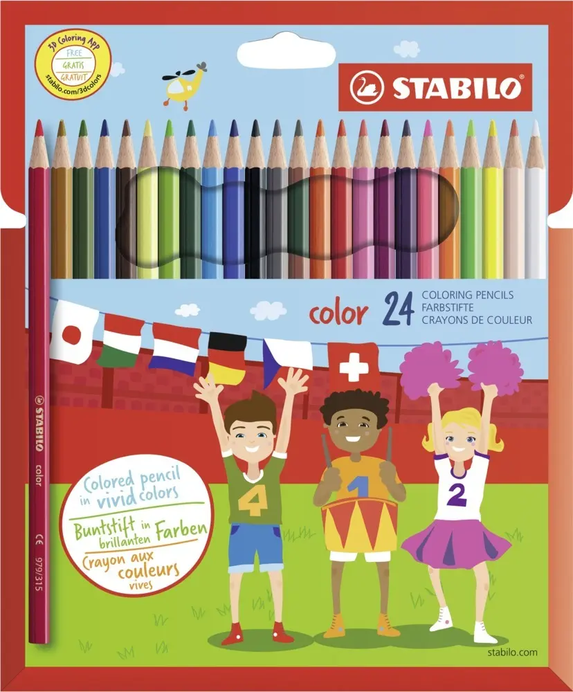 Cover: 4006381164481 | Buntstift - STABILO color - 24er Pack - mit 24 verschiedenen Farben...