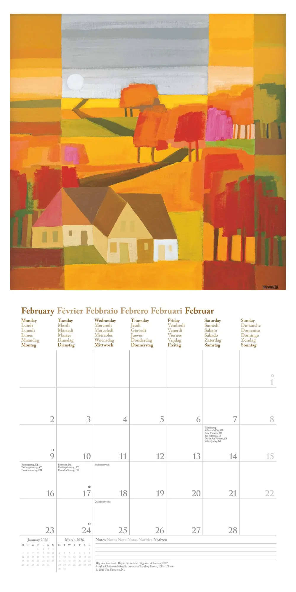Bild: 4069095004481 | Ton Schulten 2026 - Wand-Kalender - Broschüren-Kalender - 30x30 -...