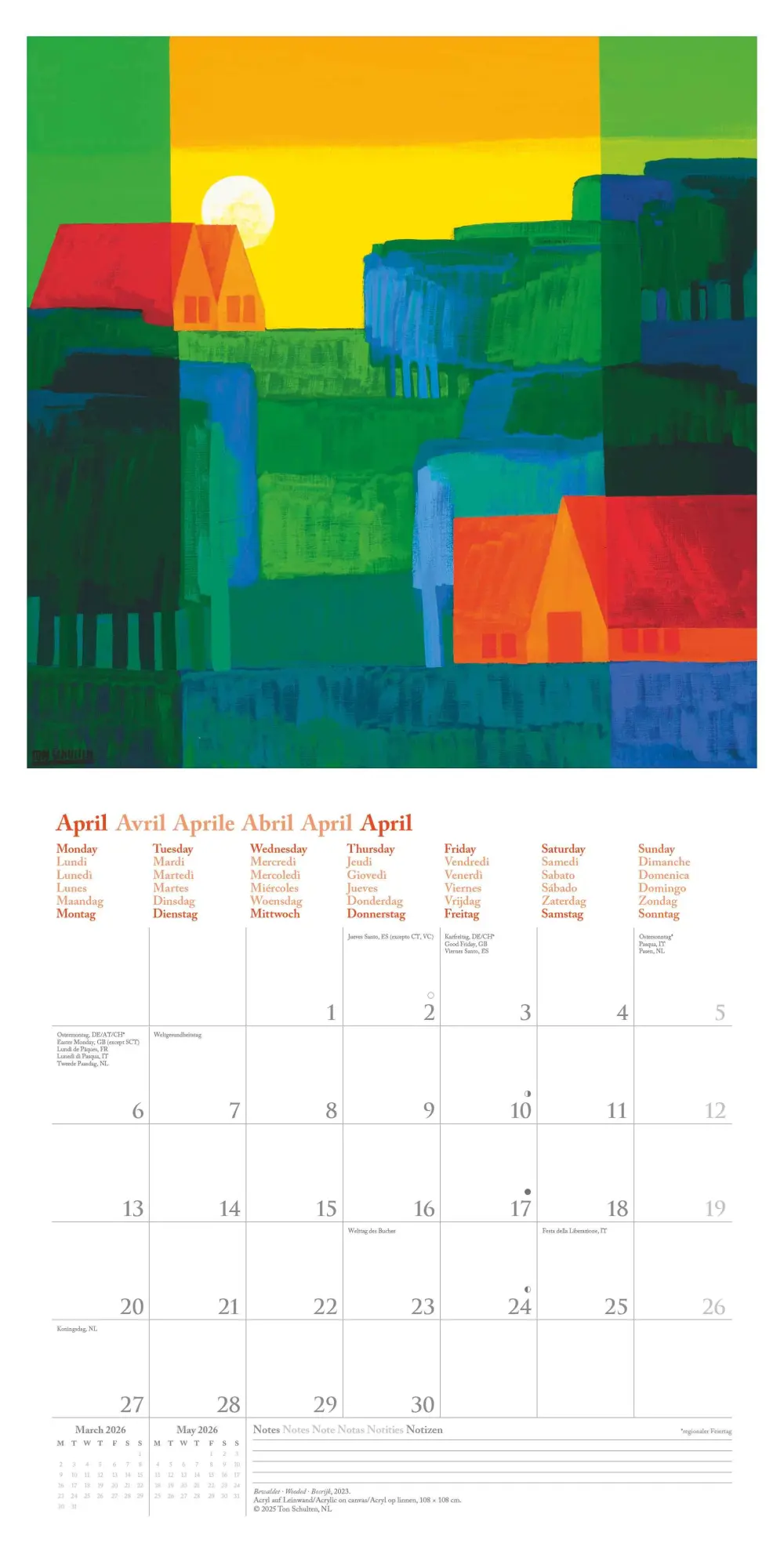 Bild: 4069095004481 | Ton Schulten 2026 - Wand-Kalender - Broschüren-Kalender - 30x30 -...