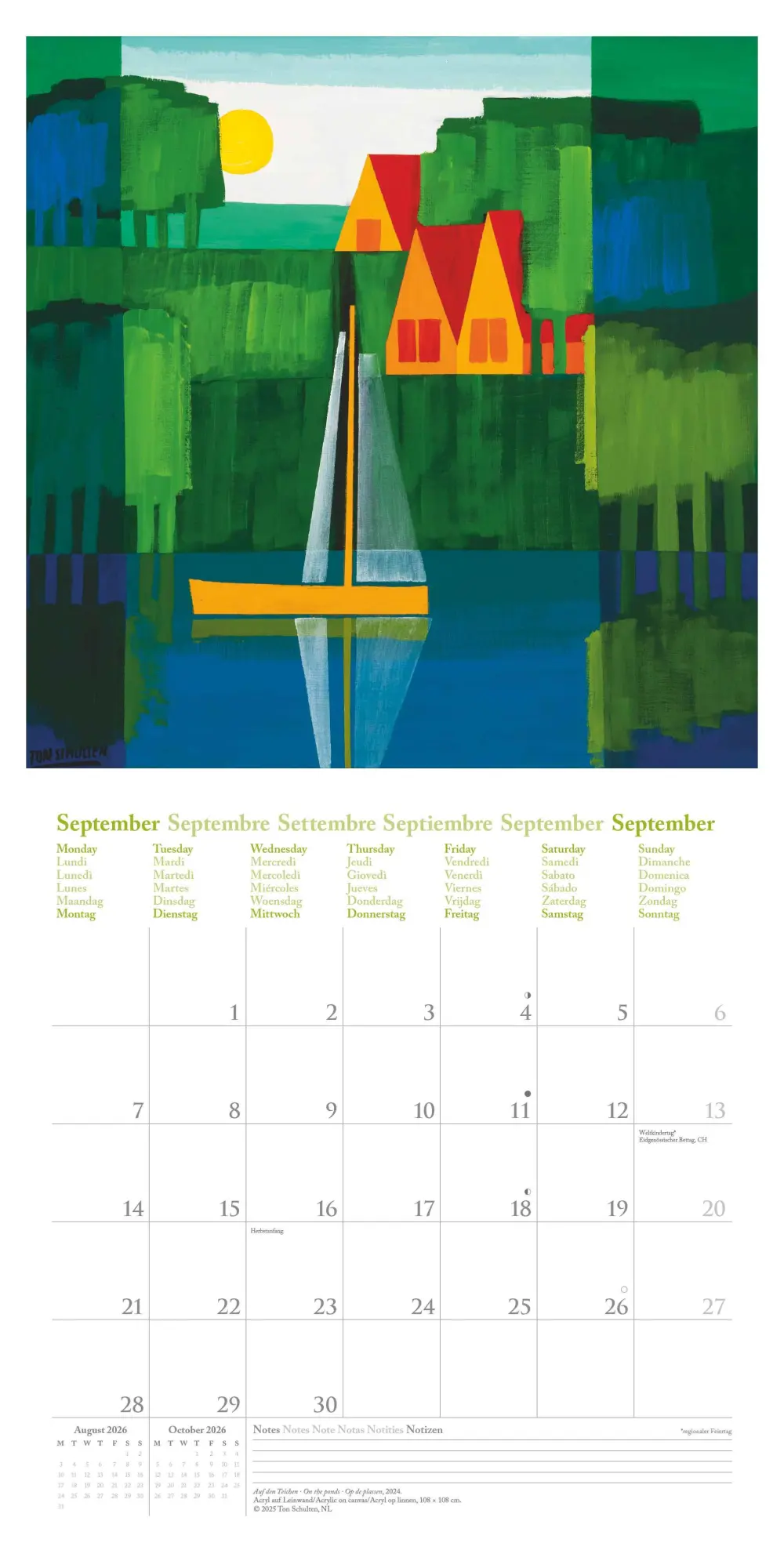 Bild: 4069095004481 | Ton Schulten 2026 - Wand-Kalender - Broschüren-Kalender - 30x30 -...