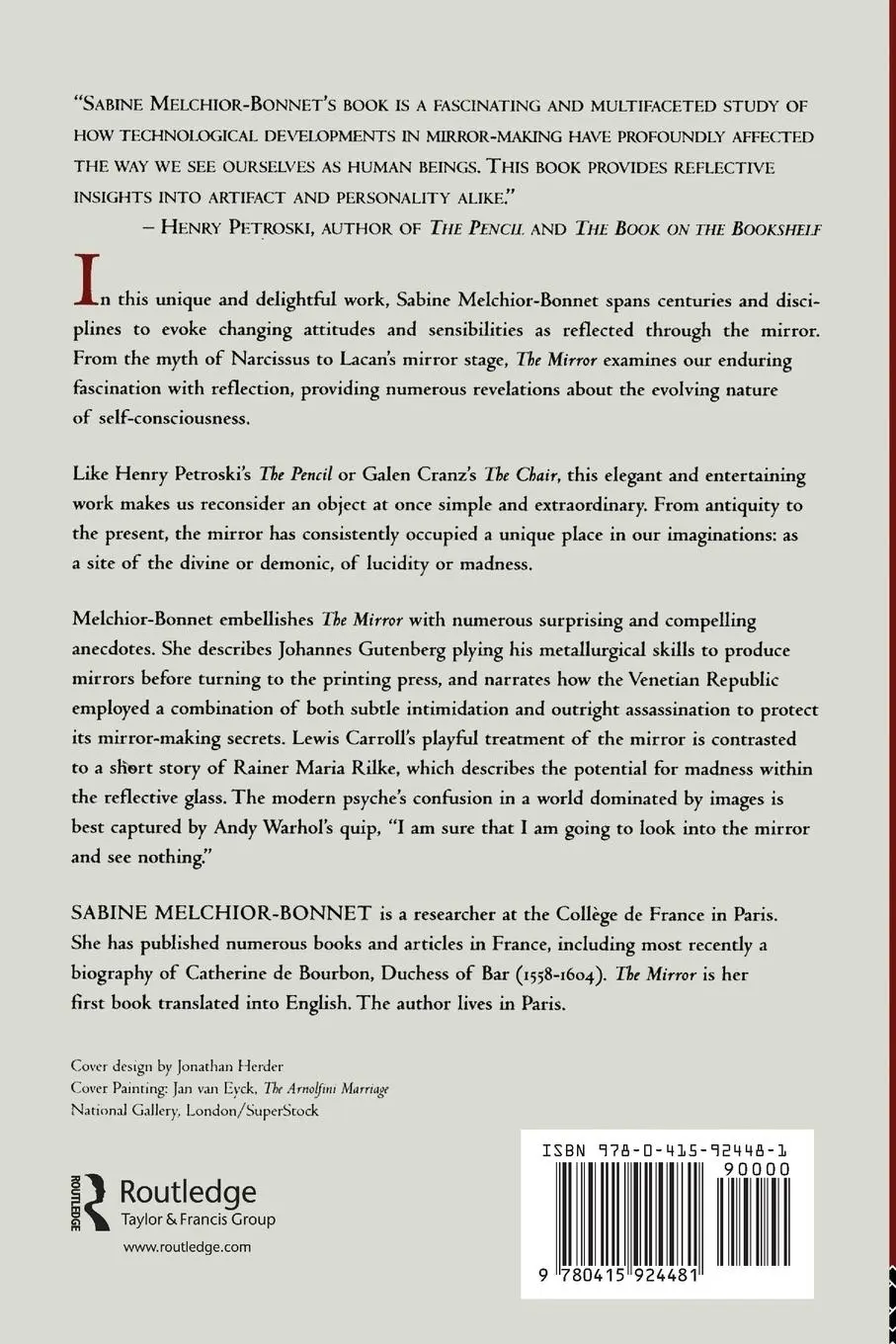 Rückseite: 9780415924481 | The Mirror | A History | Sabine Melchoir-Bonnet | Taschenbuch | 2002