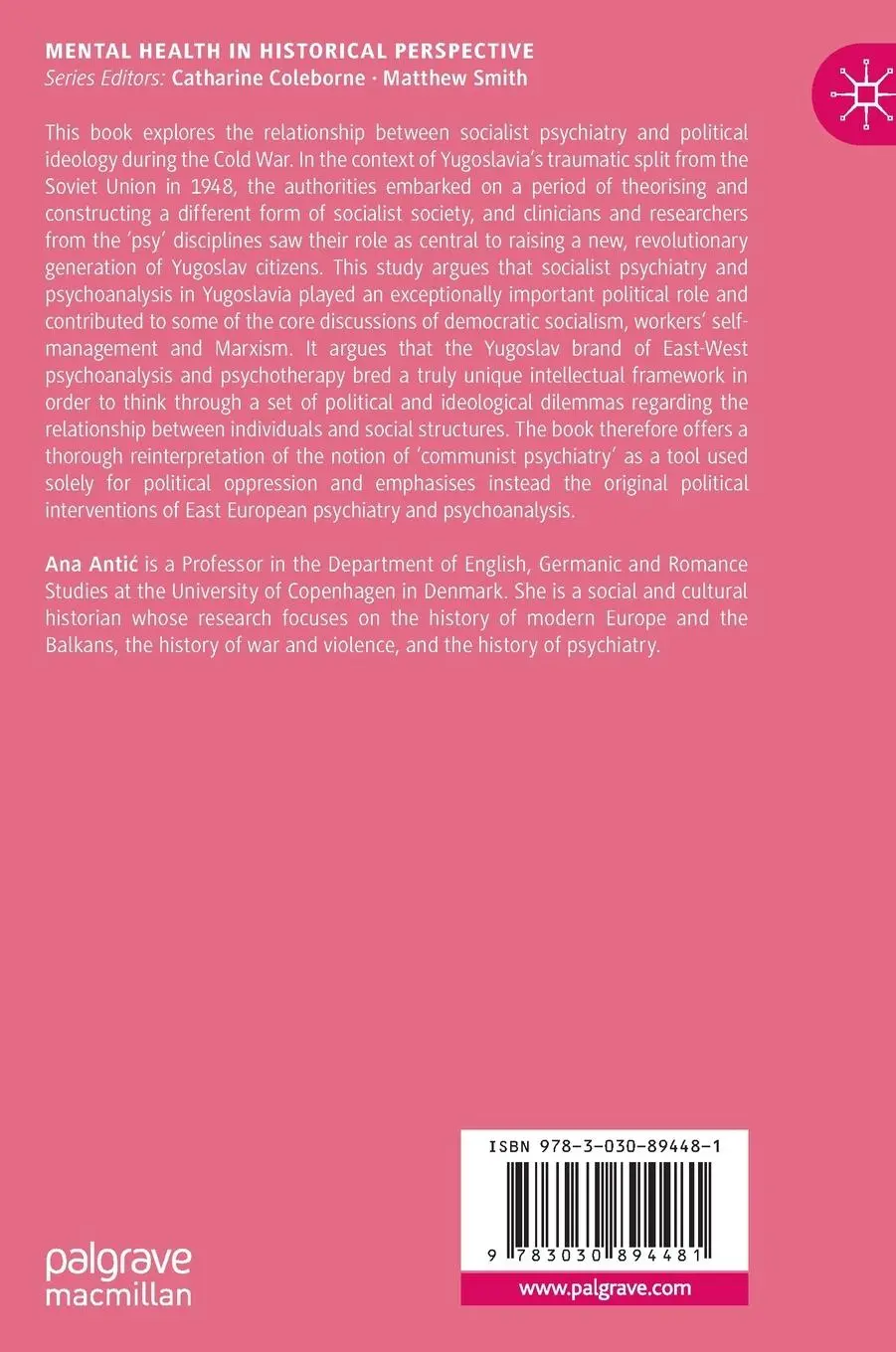 Rückseite: 9783030894481 | Non-Aligned Psychiatry in the Cold War | Ana Anti¿ | Buch | vii | 2022