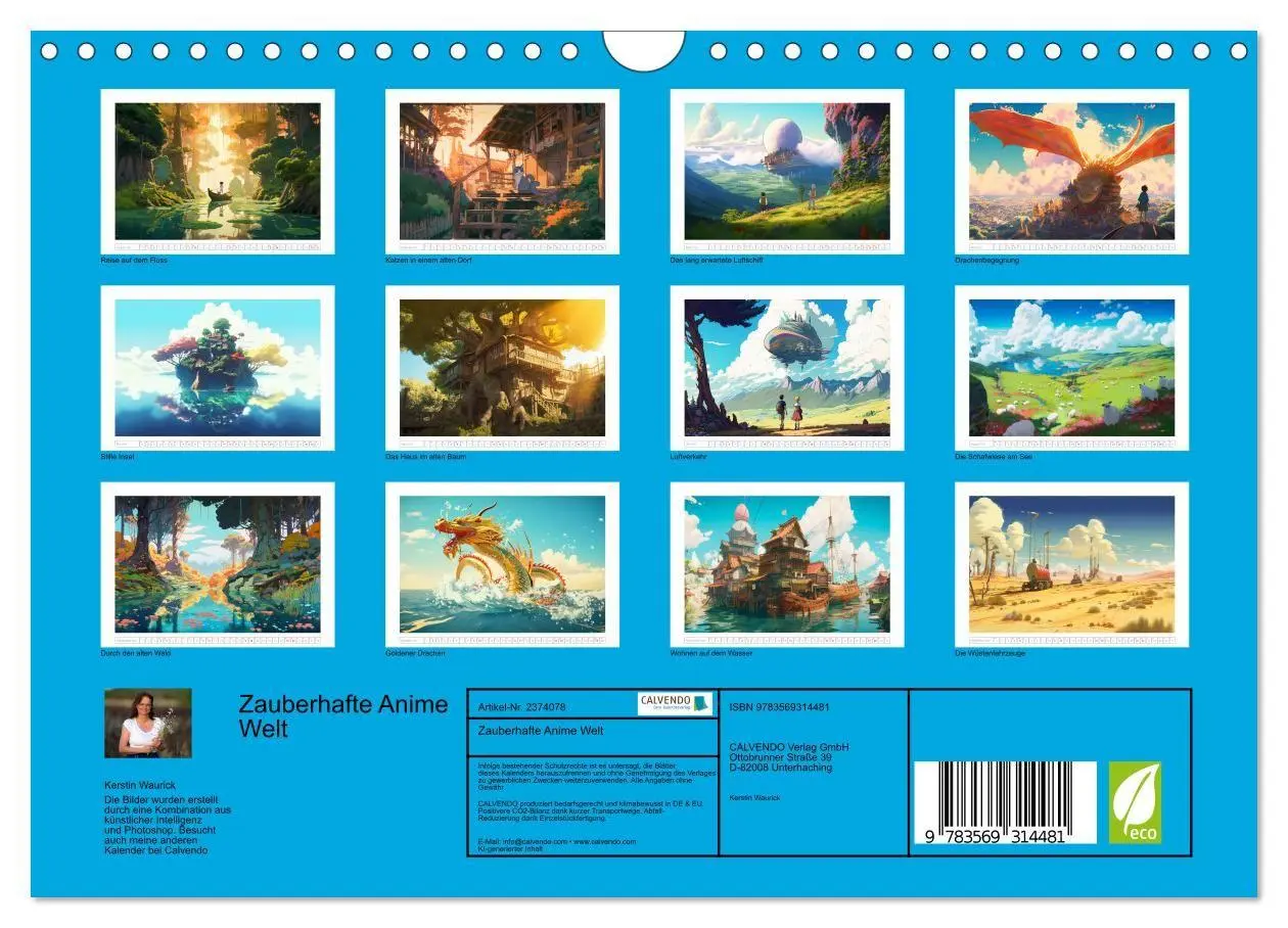Bild: 9783569314481 | Zauberhafte Anime Welt (Wandkalender 2027 DIN A4 quer), CALVENDO...