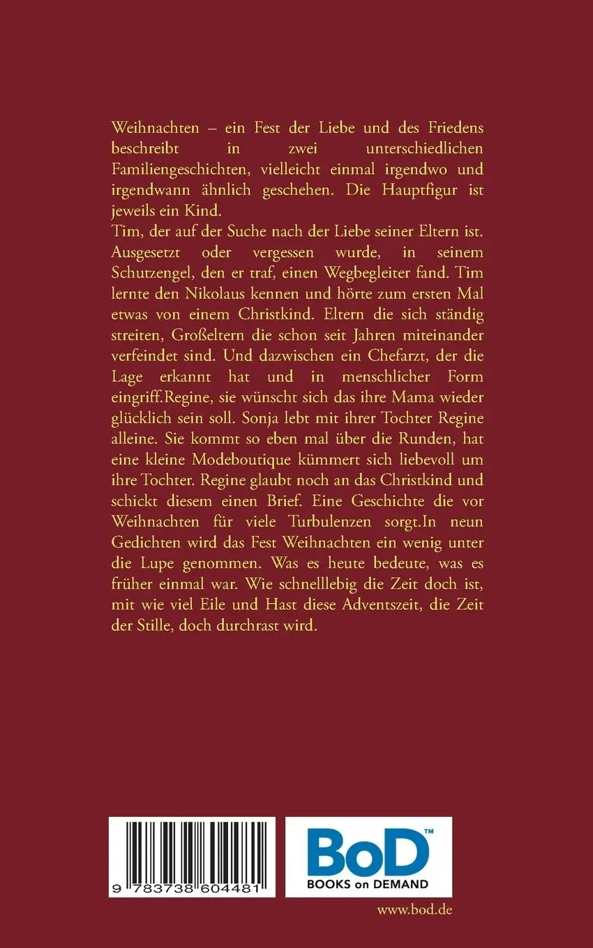 Rückseite: 9783738604481 | Weihnachten - ein Fest der Liebe und des Friedens | Luis Walter | Buch