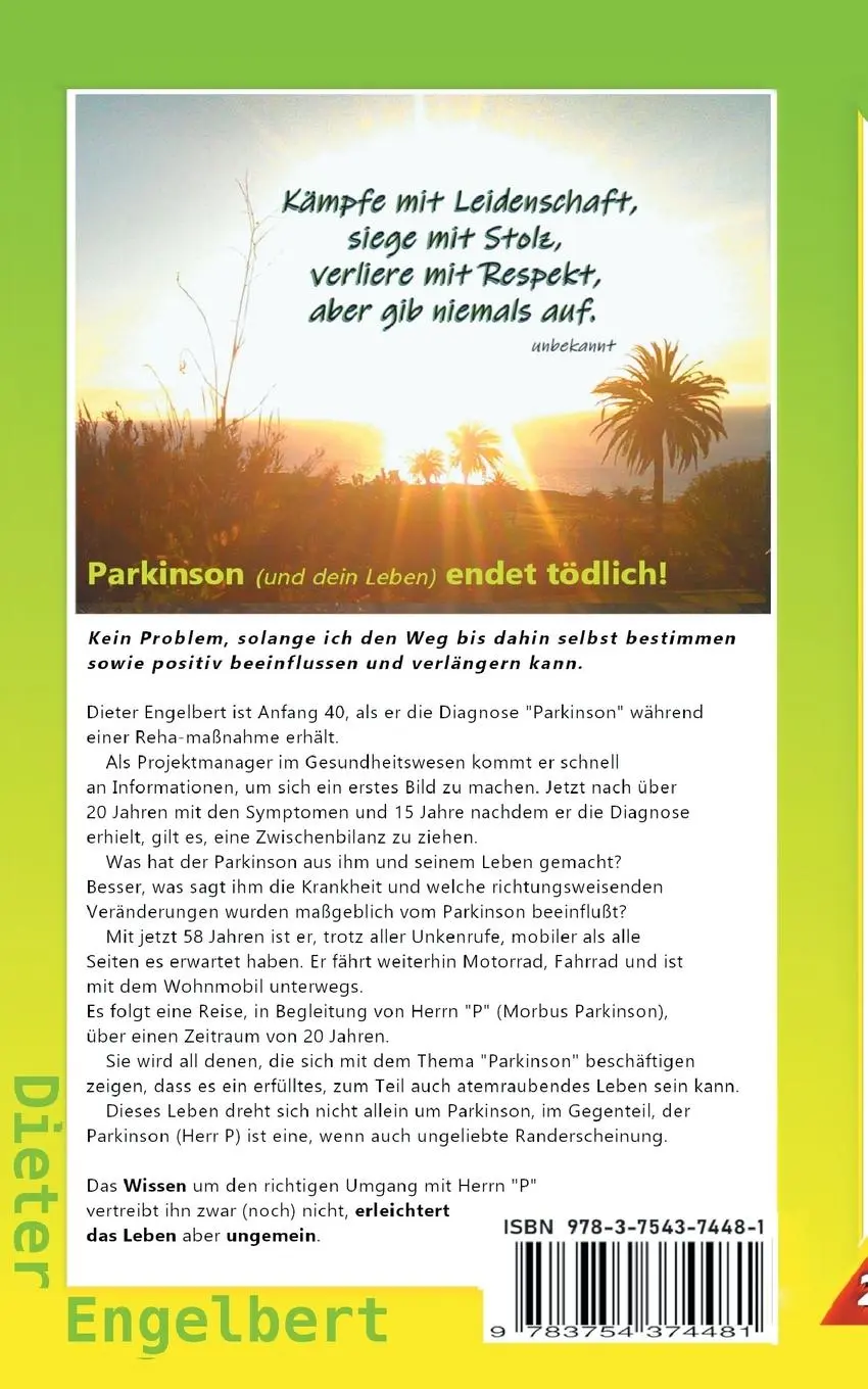 Rückseite: 9783754374481 | 20 Jahre Parkinson | Dieter Engelbert | Taschenbuch | Paperback | 2021
