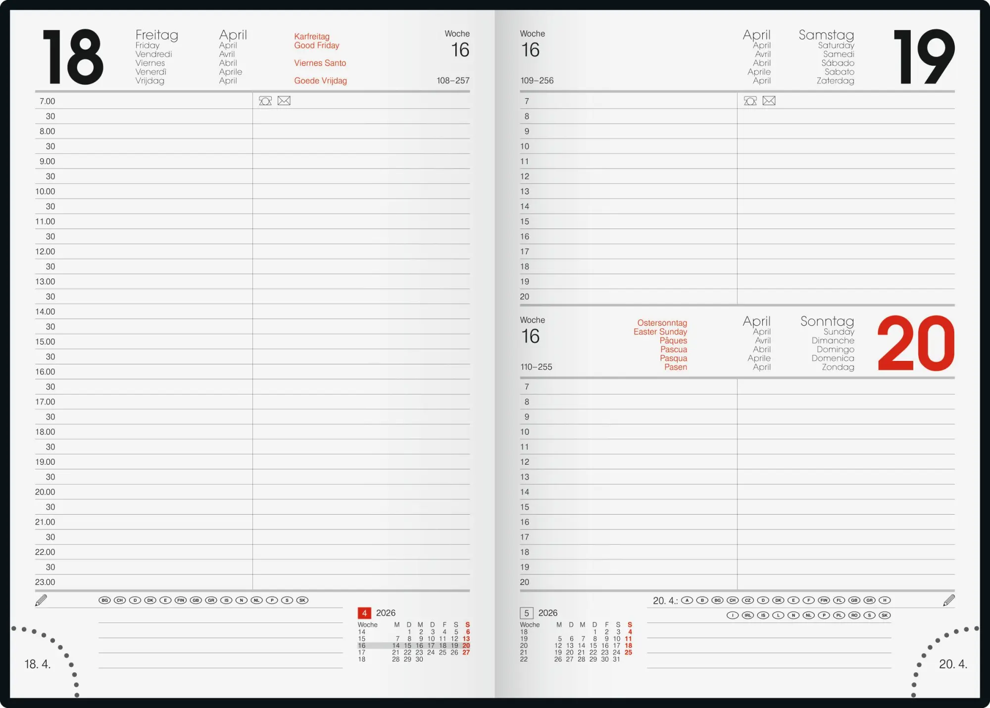 Bild: 4061947144581 | BRUNNEN 1079515066 Buchkalender Mod. 795 2026 "Graphite" A5, Papier
