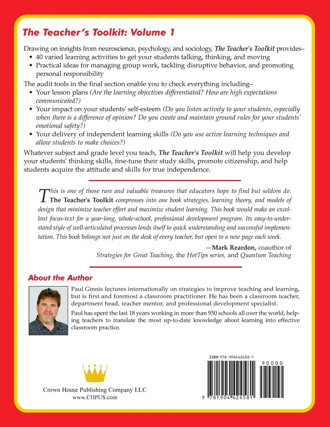 Rückseite: 9781904424581 | US Teachers Tookit | Paul Ginnis | Taschenbuch | Englisch | 2014