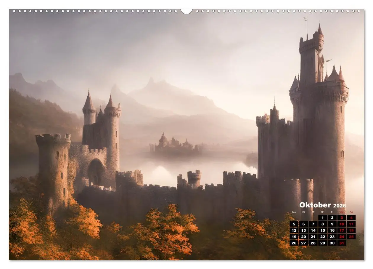 Bild: 9783457504581 | Burgen der Phantasie (hochwertiger Premium Wandkalender 2026 DIN A2...