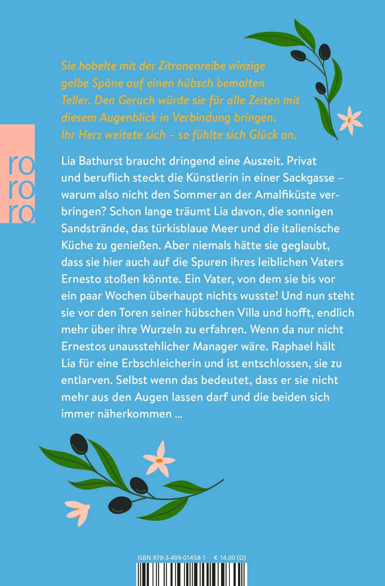 Rückseite: 9783499014581 | Die kleine Villa in Italien | Julie Caplin | Taschenbuch | 432 S.