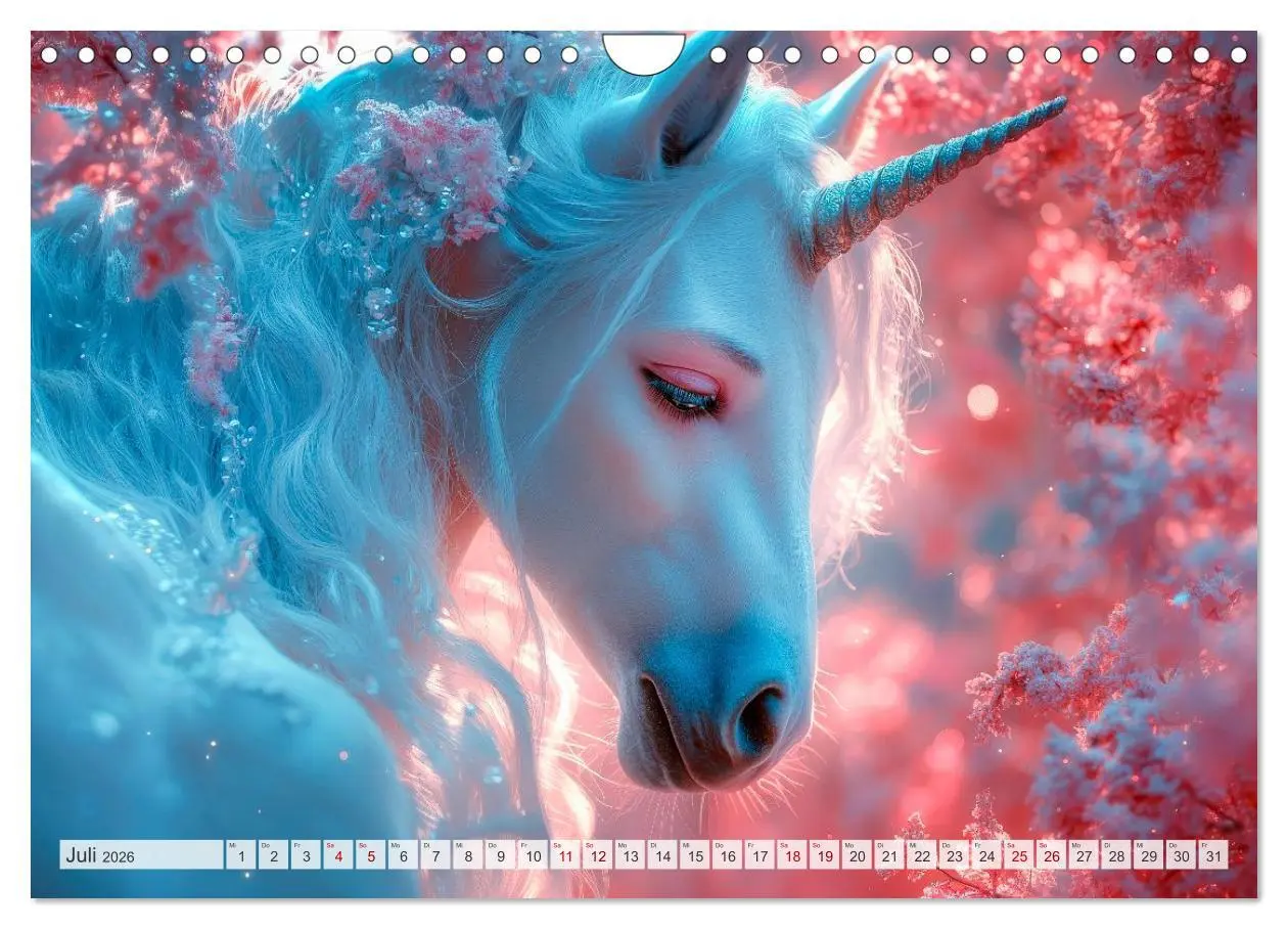 Bild: 9783516214581 | EINHORNZAUBER Traumhafte Glitzerwelt (Wandkalender 2026 DIN A4...