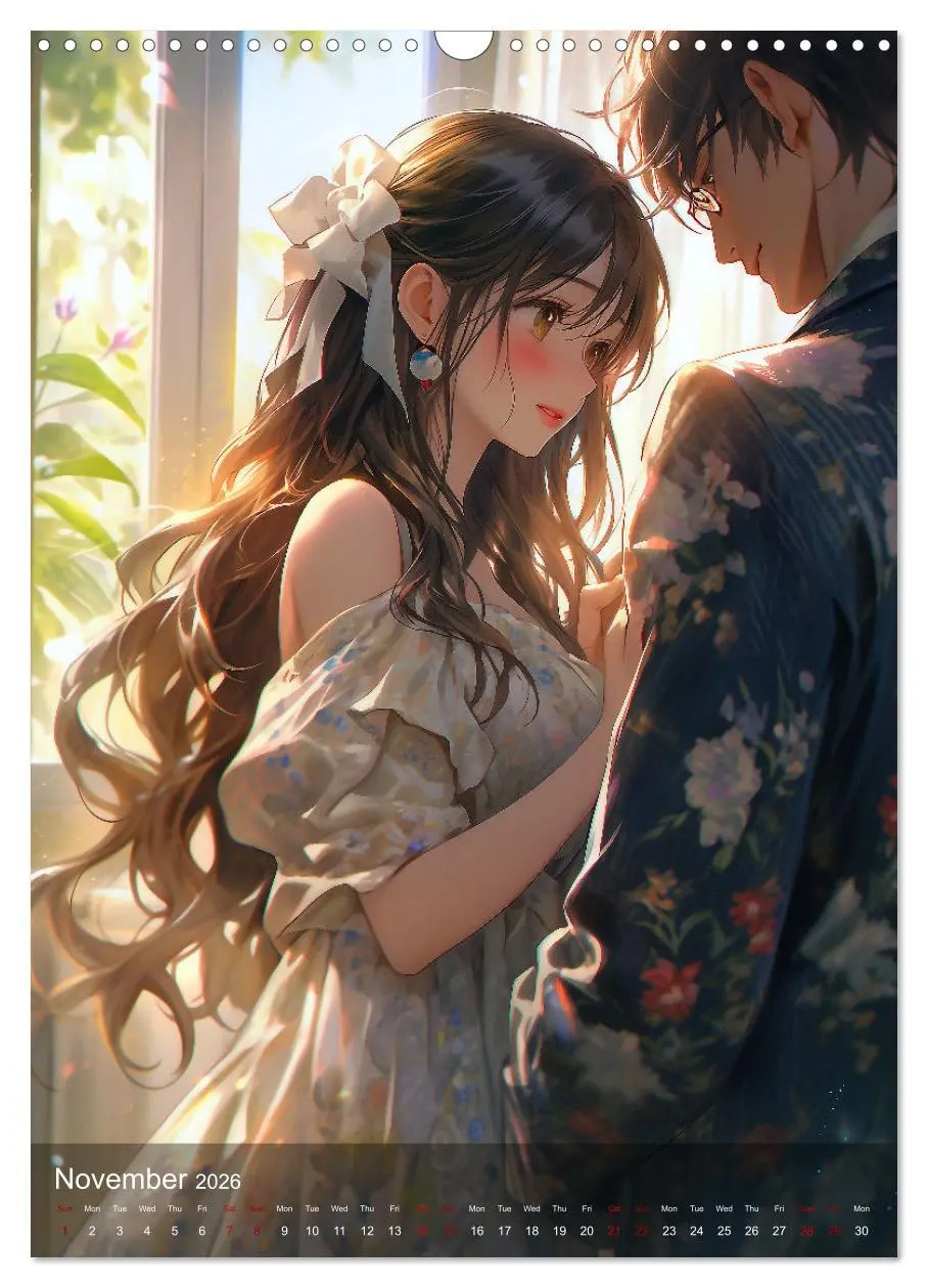Bild: 9783516524581 | Her Love, His Life and Anime (Wall Calendar 2026 DIN A3 portrait),...