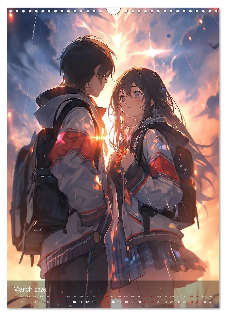 Bild: 9783516524581 | Her Love, His Life and Anime (Wall Calendar 2026 DIN A3 portrait),...