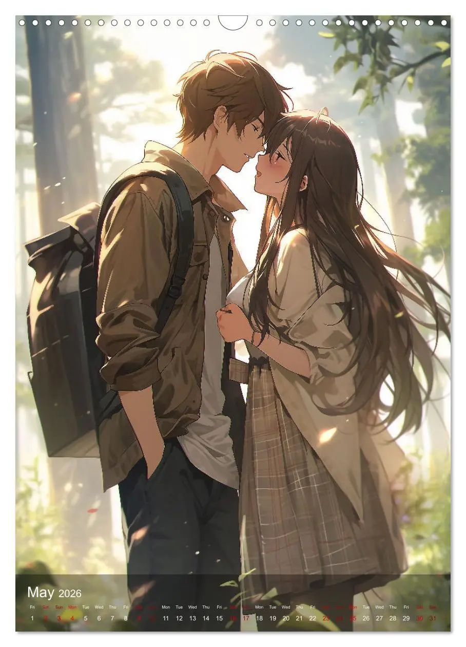Bild: 9783516524581 | Her Love, His Life and Anime (Wall Calendar 2026 DIN A3 portrait),...