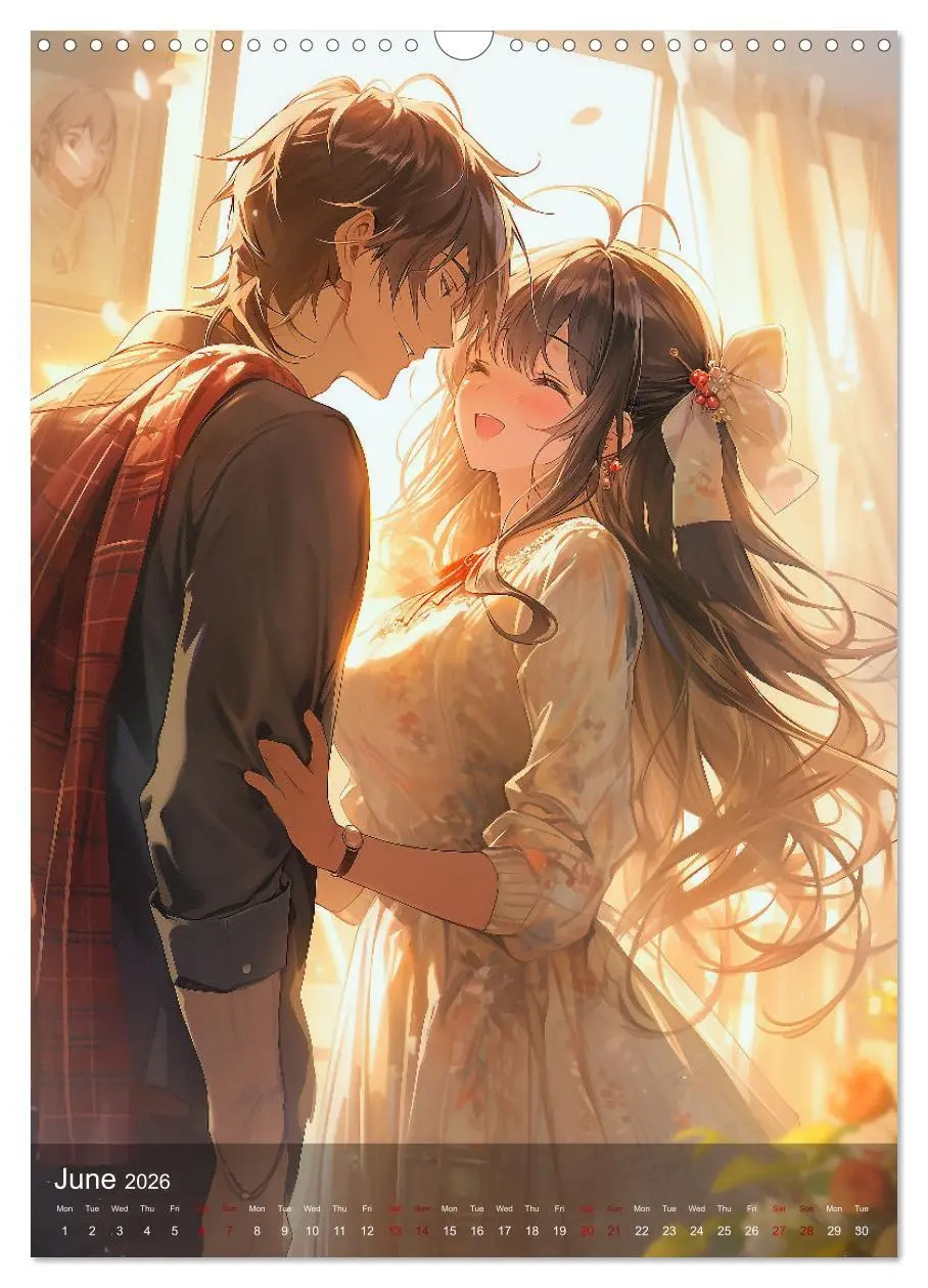 Bild: 9783516524581 | Her Love, His Life and Anime (Wall Calendar 2026 DIN A3 portrait),...