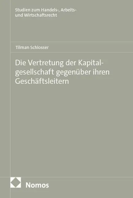 Cover: 9783756034581 | Die Vertretung der Kapitalgesellschaft gegenüber ihren...