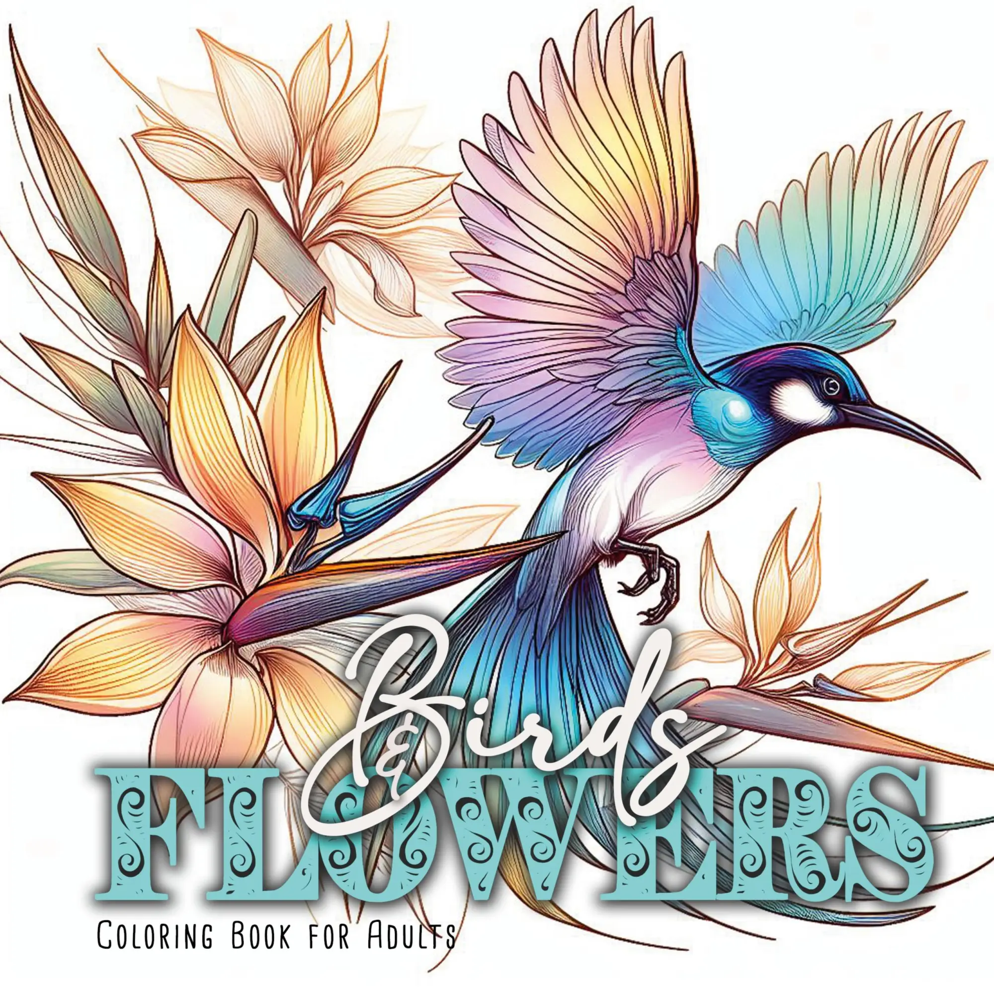 Cover: 9783758494581 | Birds and Flowers Coloring Book for Adults | Monsoon Publishing | Buch