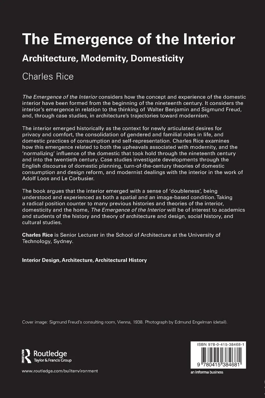 Rückseite: 9780415384681 | The Emergence of the Interior | Architecture, Modernity, Domesticity