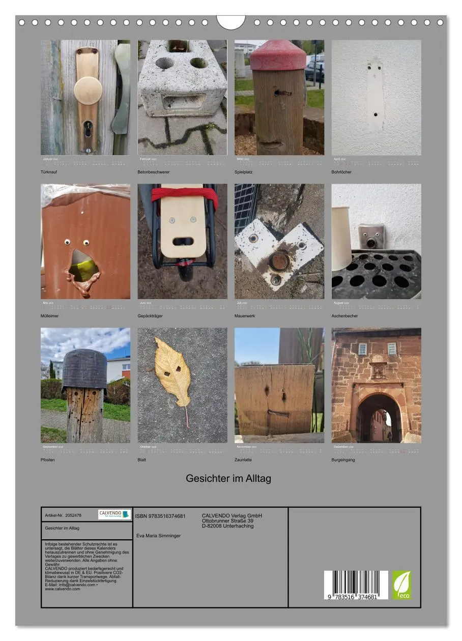 Bild: 9783516374681 | Gesichter im Alltag (Wandkalender 2026 DIN A3 hoch), CALVENDO...