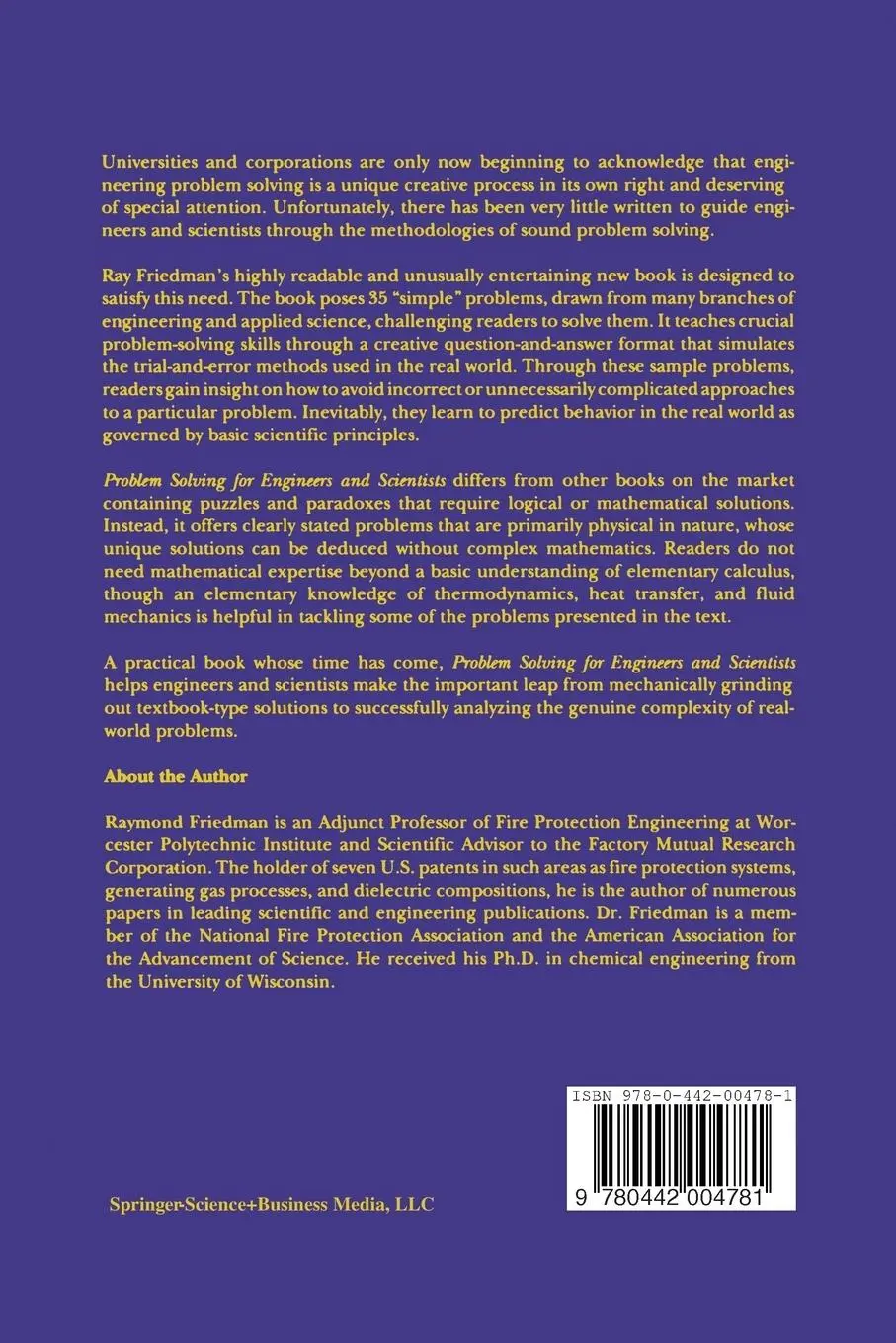 Rückseite: 9780442004781 | Problem Solving For Engineers and Scientists | A Creative Approach