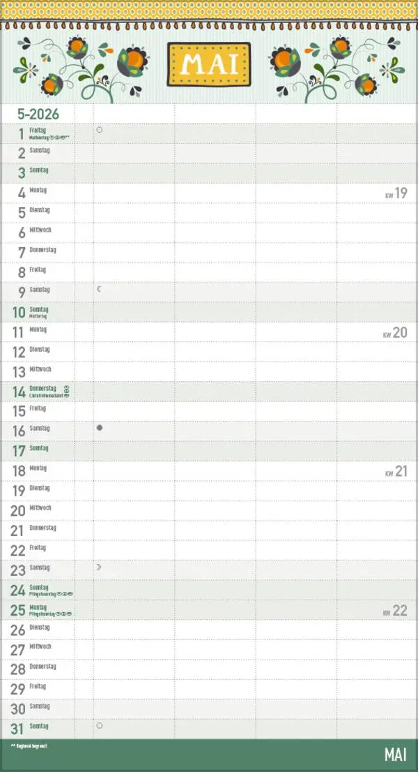 Bild: 9783731884781 | Familienplaner Vintage Zetteltasche 2026 | Verlag Korsch | Kalender