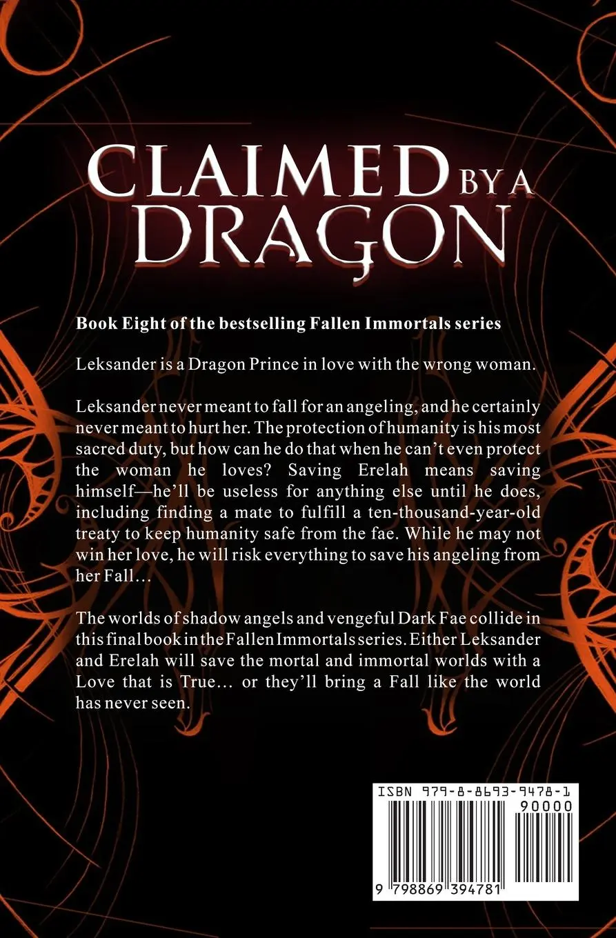 Rückseite: 9798869394781 | Claimed by a Dragon (Fallen Immortals 9) | Alisa Woods | Taschenbuch