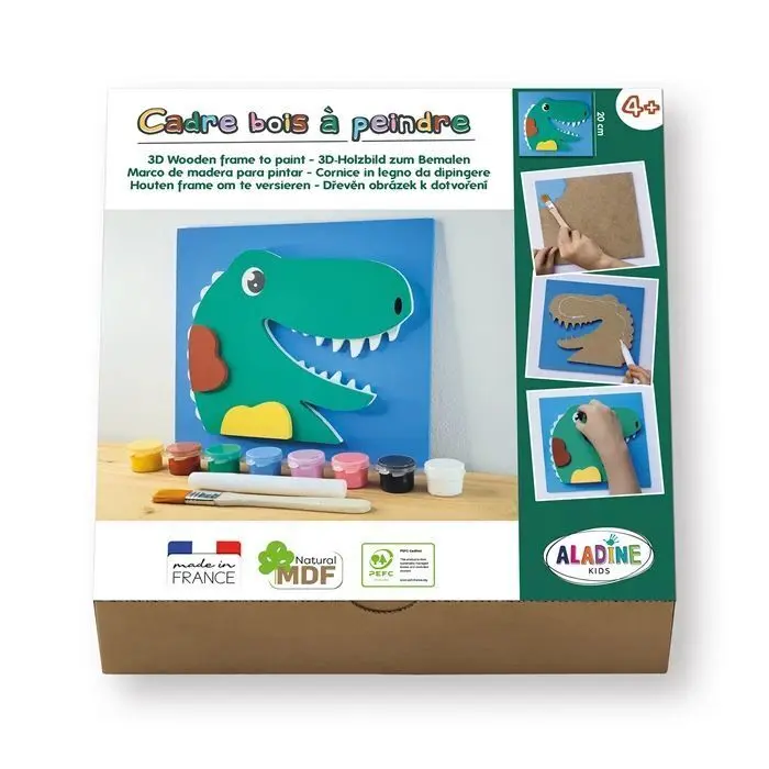 Cover: 3660016854881 | ALADINE - 3D-Holzbild zum Bemalen Dinosaurier | Deutsch | 2025