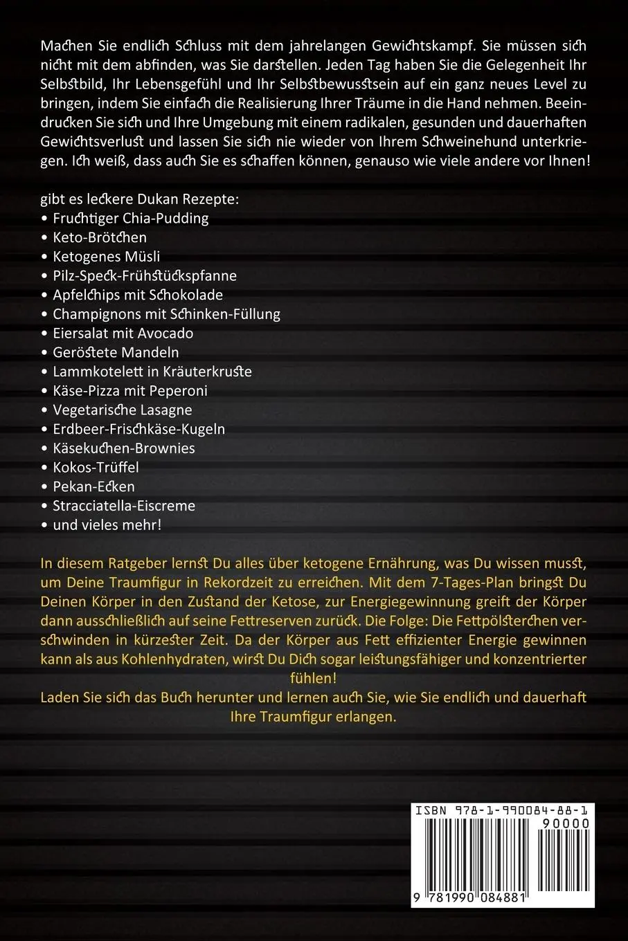 Rückseite: 9781990084881 | Ketogene Ernährung | Christian Hueber | Taschenbuch | Englisch | 2021