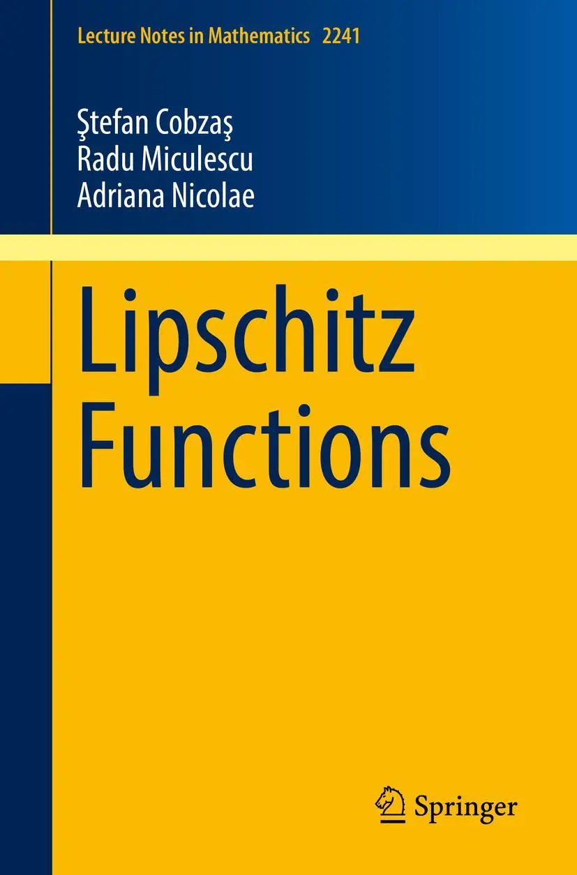 Cover: 9783030164881 | Lipschitz Functions | ¿Tefan Cobza¿ (u. a.) | Taschenbuch | xiv | 2019