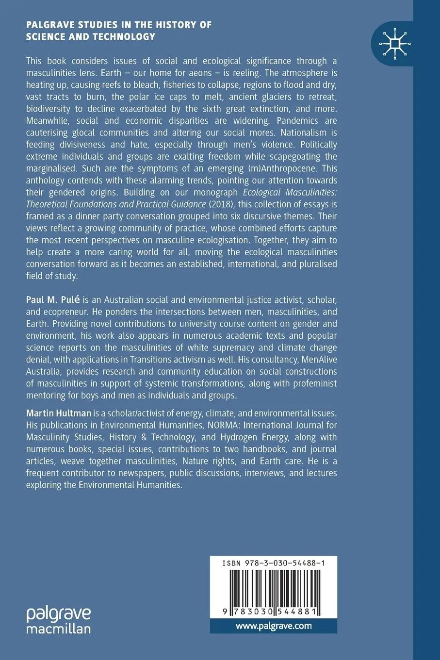 Rückseite: 9783030544881 | Men, Masculinities, and Earth | Contending with the (m)Anthropocene