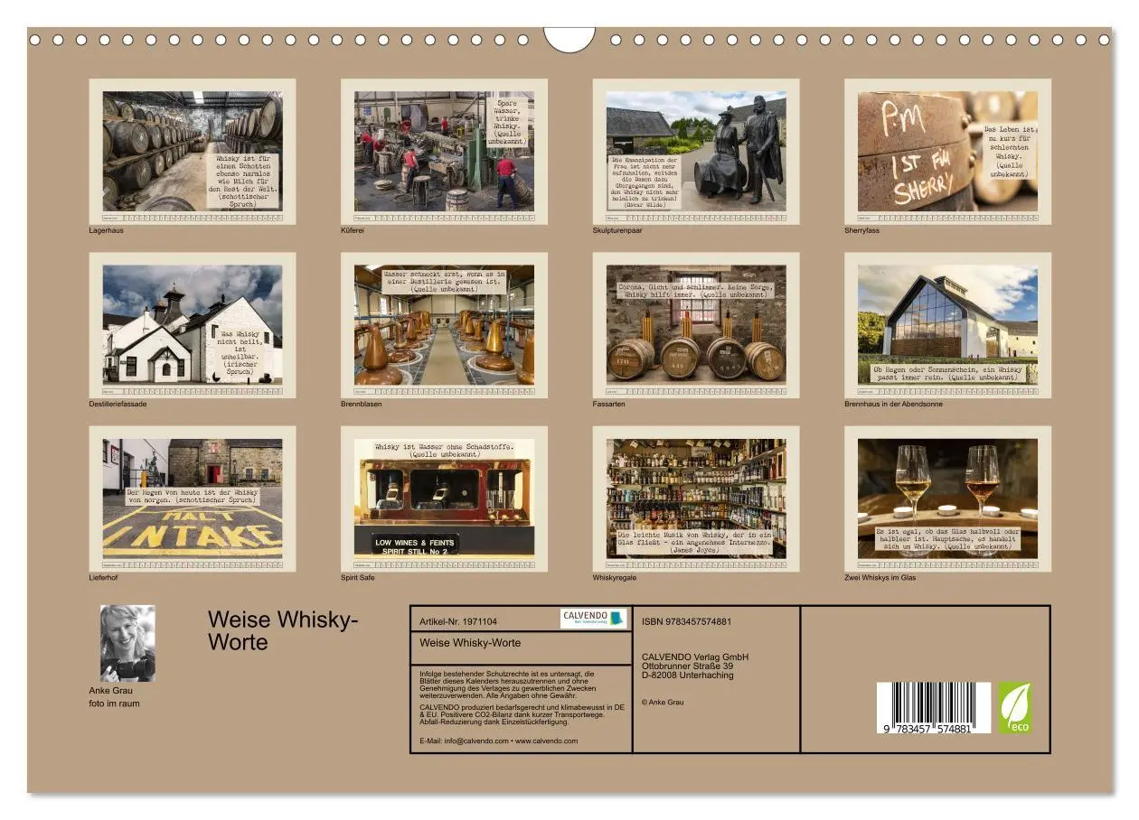 Bild: 9783457574881 | Weise Whisky-Worte (Wandkalender 2026 DIN A3 quer), CALVENDO...