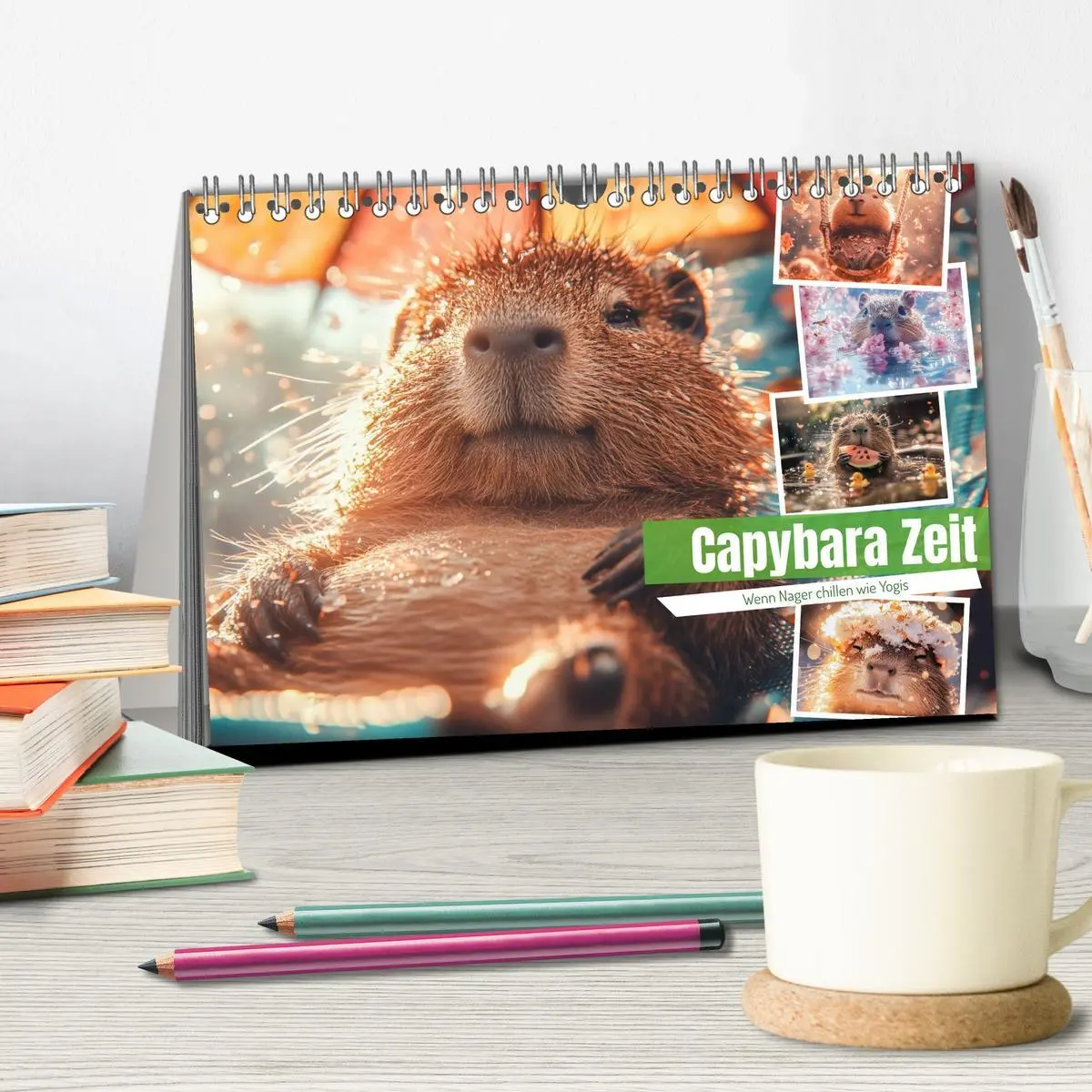 Bild: 9783457644881 | Capybara Zeit (Tischkalender 2026 DIN A5 quer), CALVENDO...