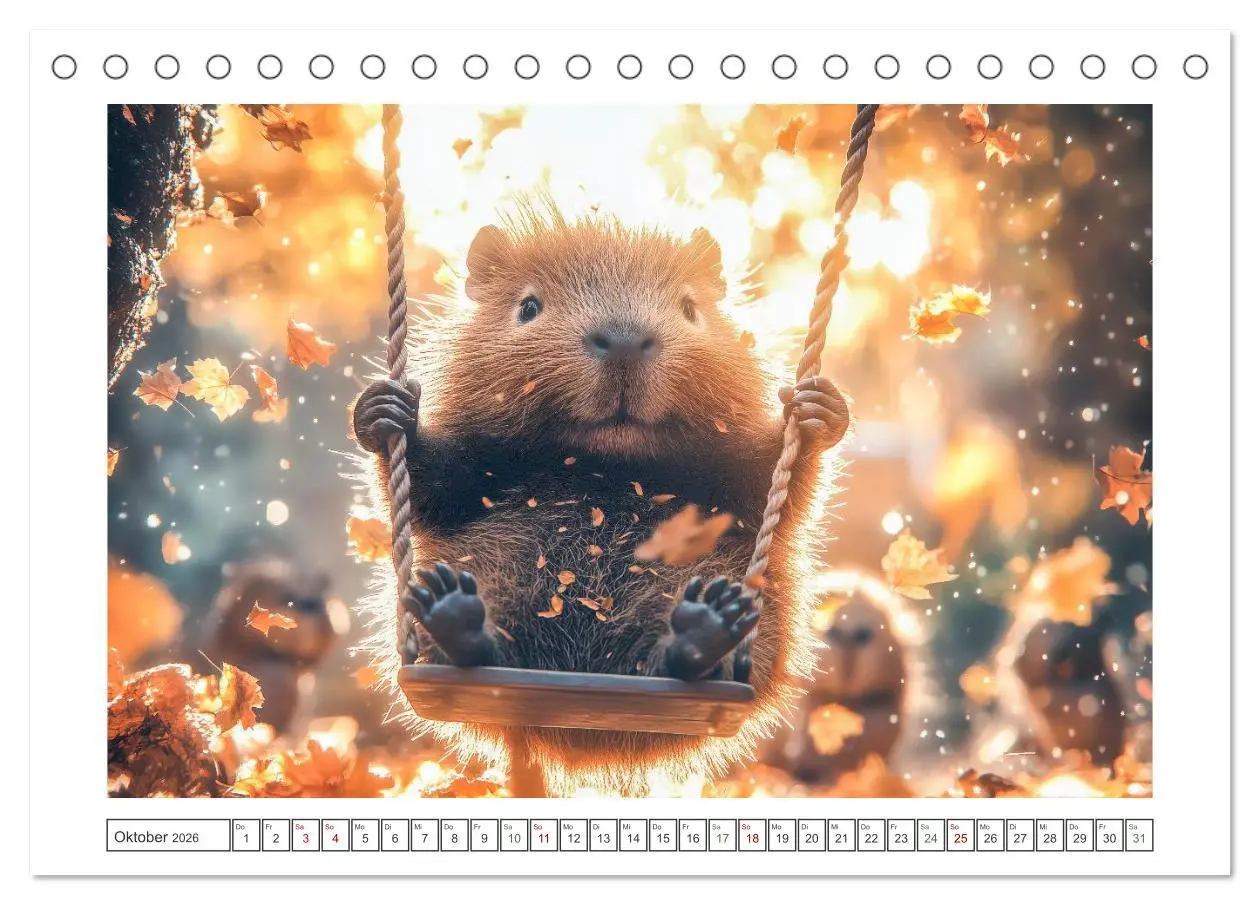 Bild: 9783457644881 | Capybara Zeit (Tischkalender 2026 DIN A5 quer), CALVENDO...