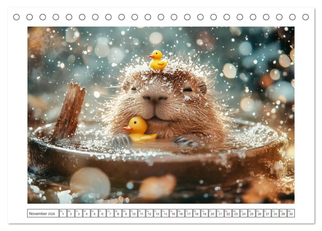 Bild: 9783457644881 | Capybara Zeit (Tischkalender 2026 DIN A5 quer), CALVENDO...