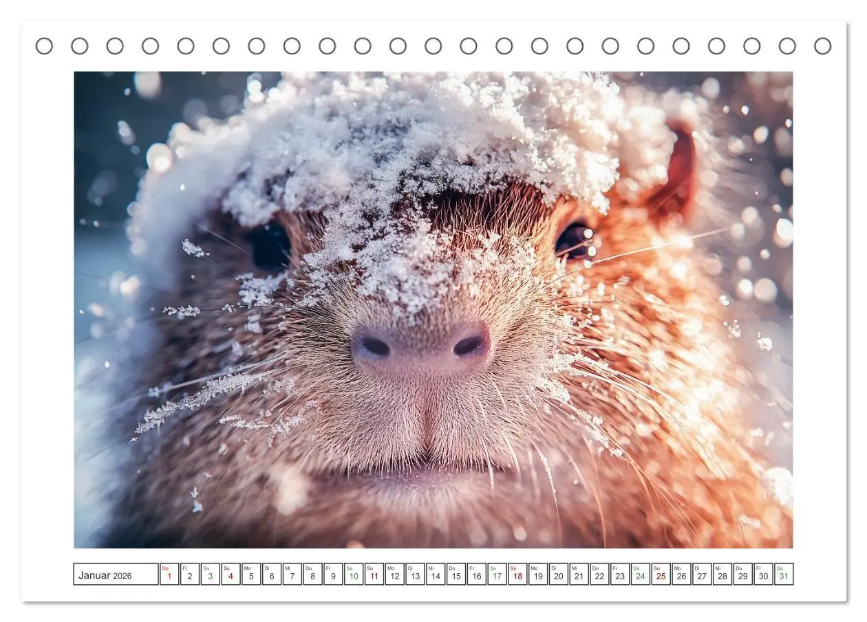 Bild: 9783457644881 | Capybara Zeit (Tischkalender 2026 DIN A5 quer), CALVENDO...