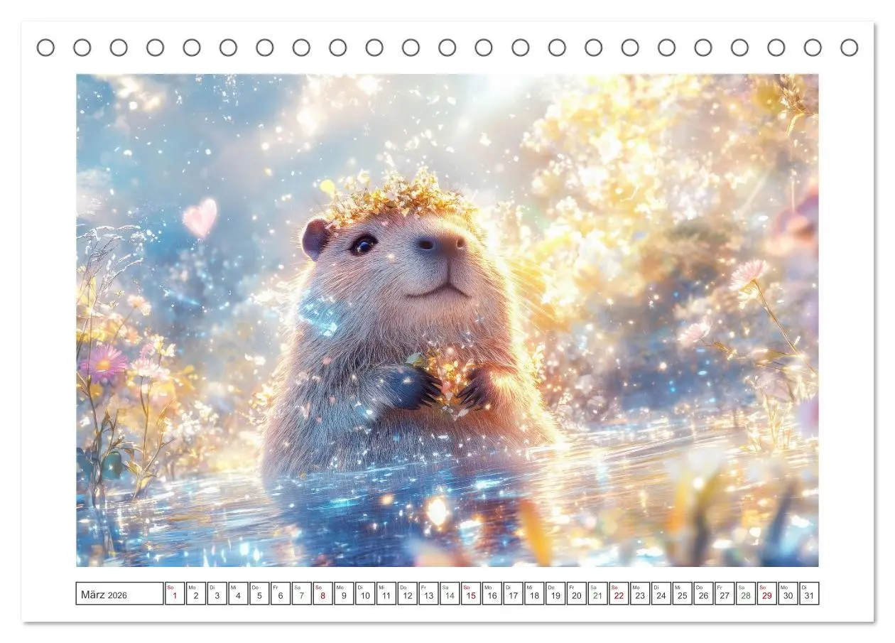 Bild: 9783457644881 | Capybara Zeit (Tischkalender 2026 DIN A5 quer), CALVENDO...