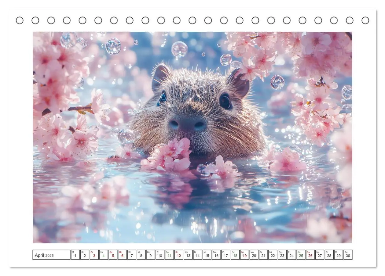 Bild: 9783457644881 | Capybara Zeit (Tischkalender 2026 DIN A5 quer), CALVENDO...
