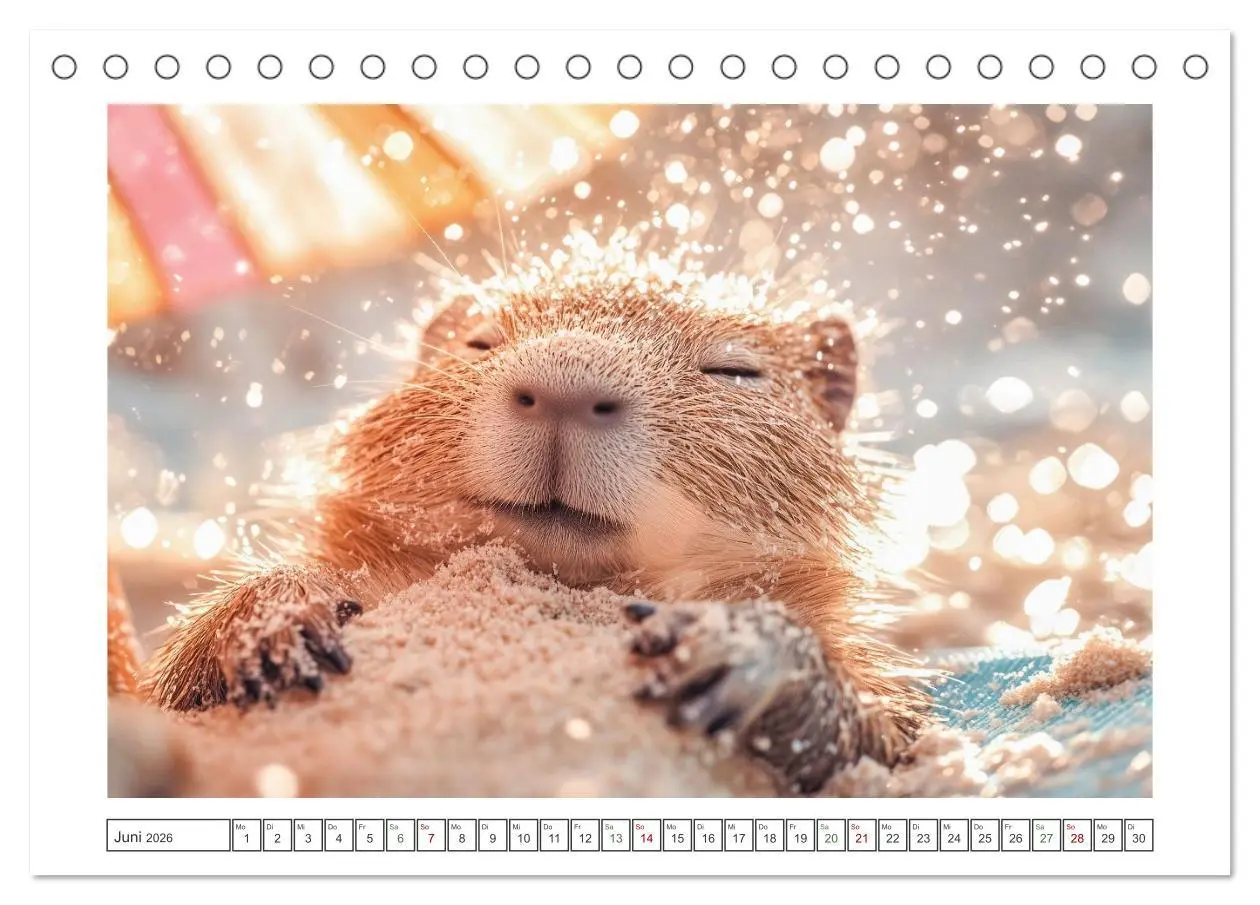 Bild: 9783457644881 | Capybara Zeit (Tischkalender 2026 DIN A5 quer), CALVENDO...
