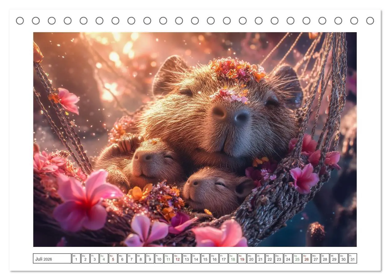 Bild: 9783457644881 | Capybara Zeit (Tischkalender 2026 DIN A5 quer), CALVENDO...