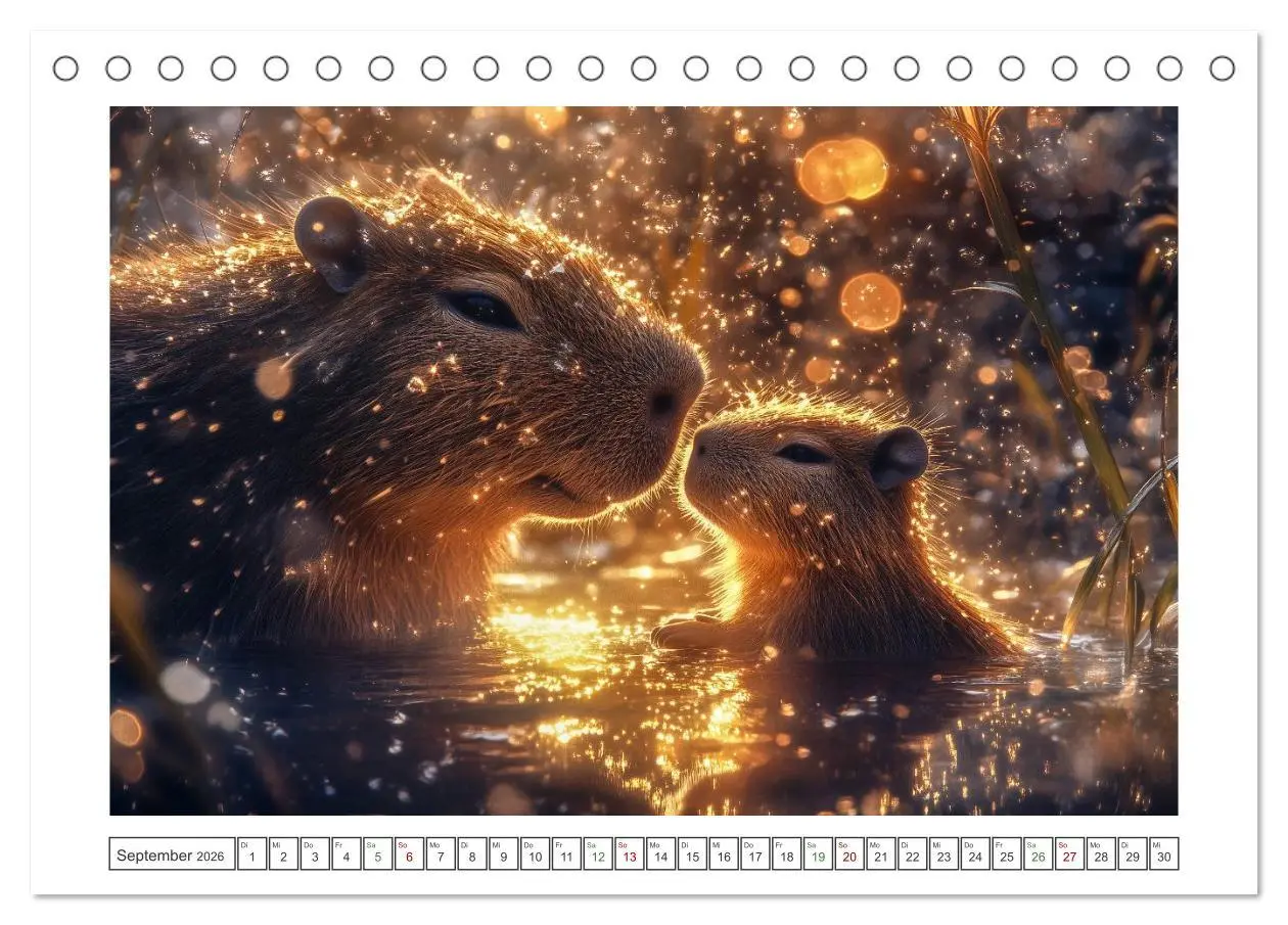 Bild: 9783457644881 | Capybara Zeit (Tischkalender 2026 DIN A5 quer), CALVENDO...