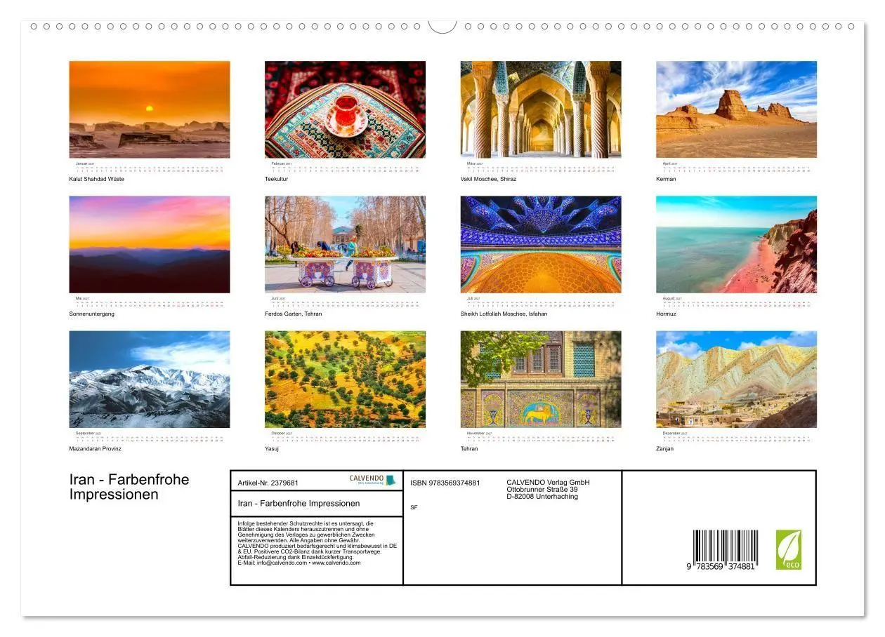 Bild: 9783569374881 | Iran - Farbenfrohe Impressionen (hochwertiger Premium Wandkalender...