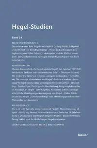 Hegel-Studien / Hegel-Studien